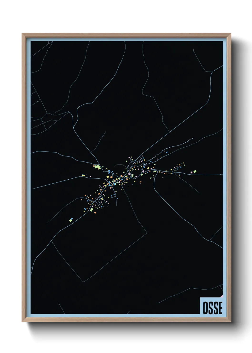 Une affiche de carte sur Osse