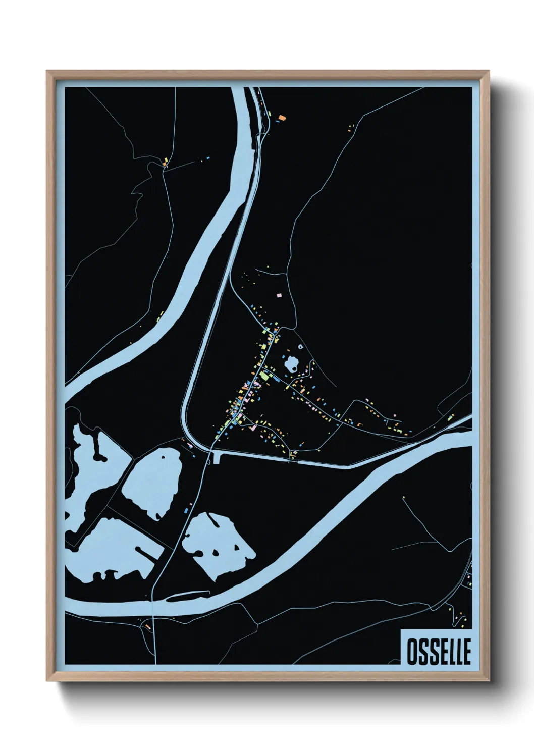 Une affiche de carte sur Osselle