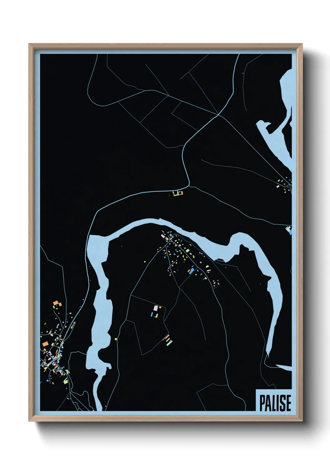 Une affiche de carte sur Palise