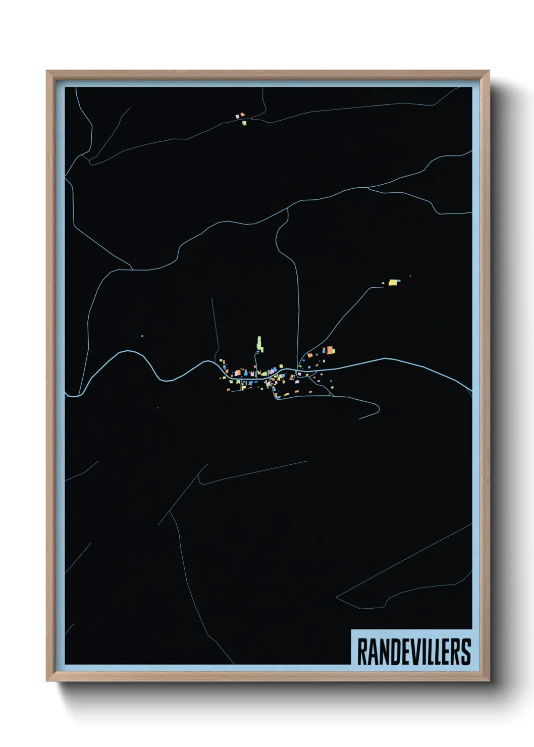 Une affiche de carte sur Randevillers