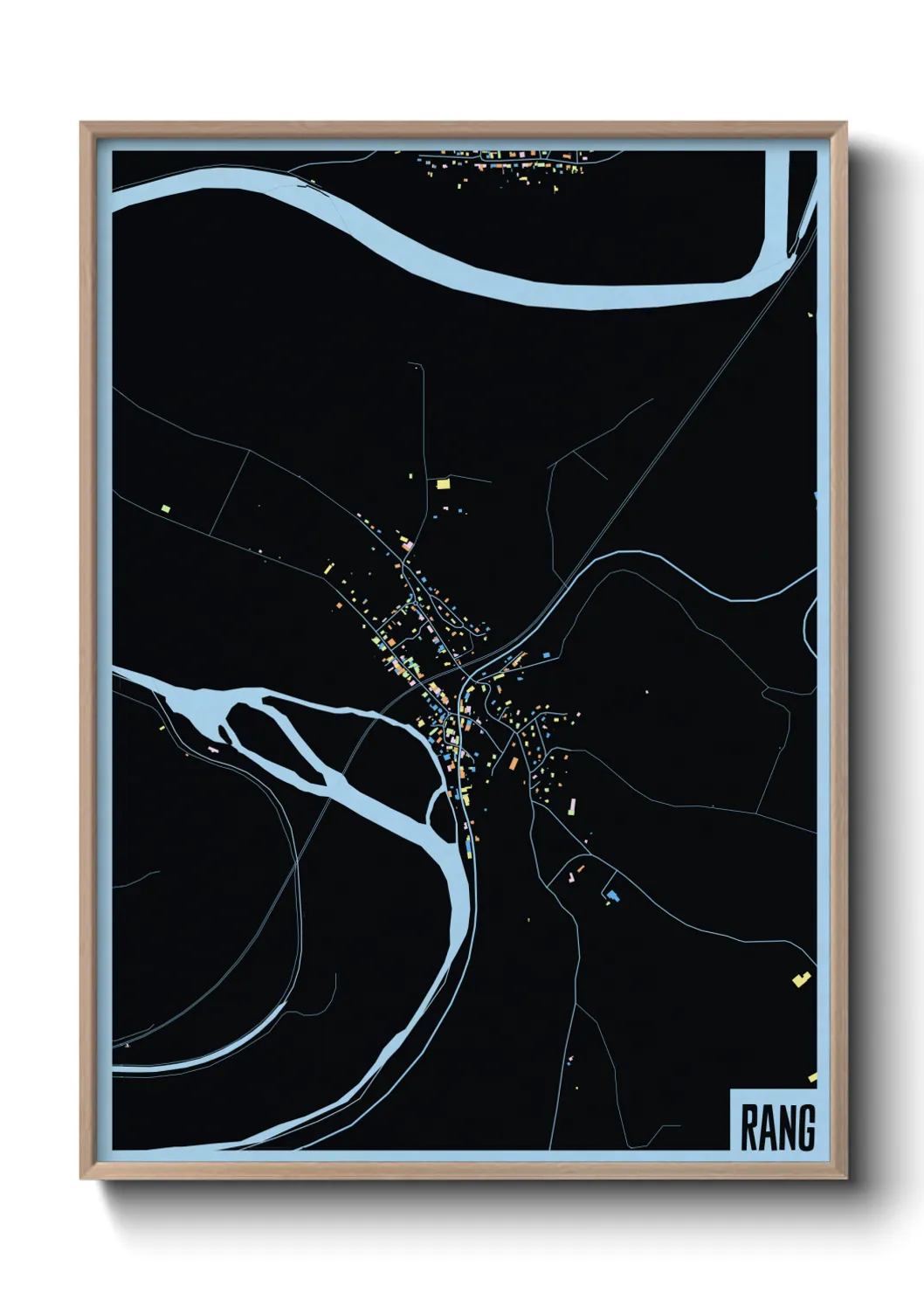 Une affiche de carte sur Rang