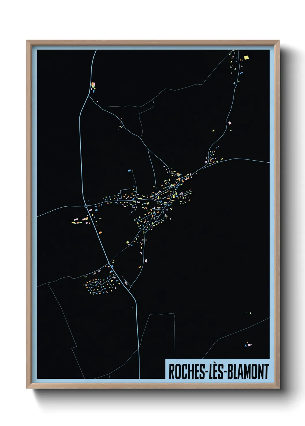 Une affiche de carte sur Roches-lès-Blamont