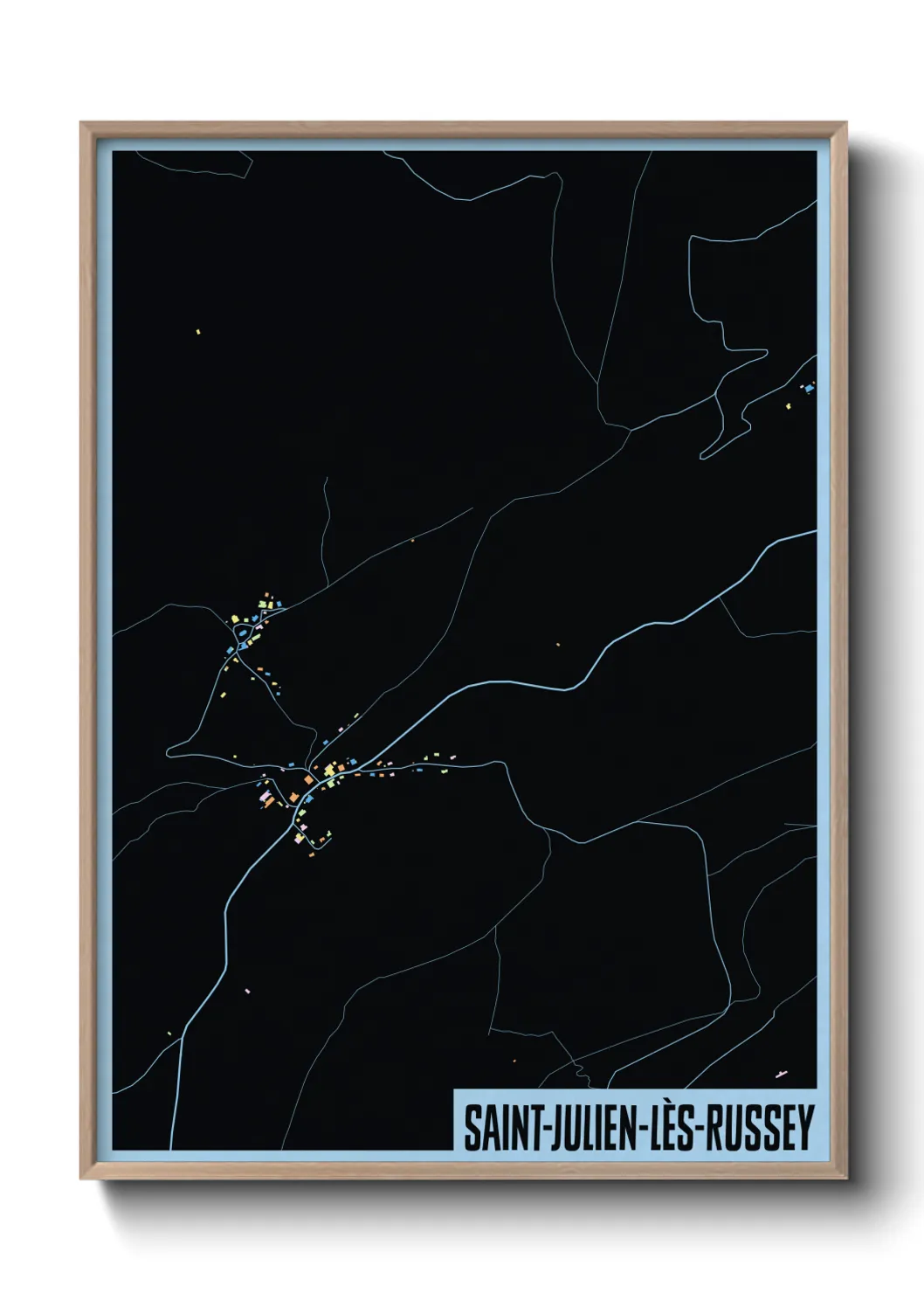 Une affiche de carte sur Saint-Julien-lès-Russey