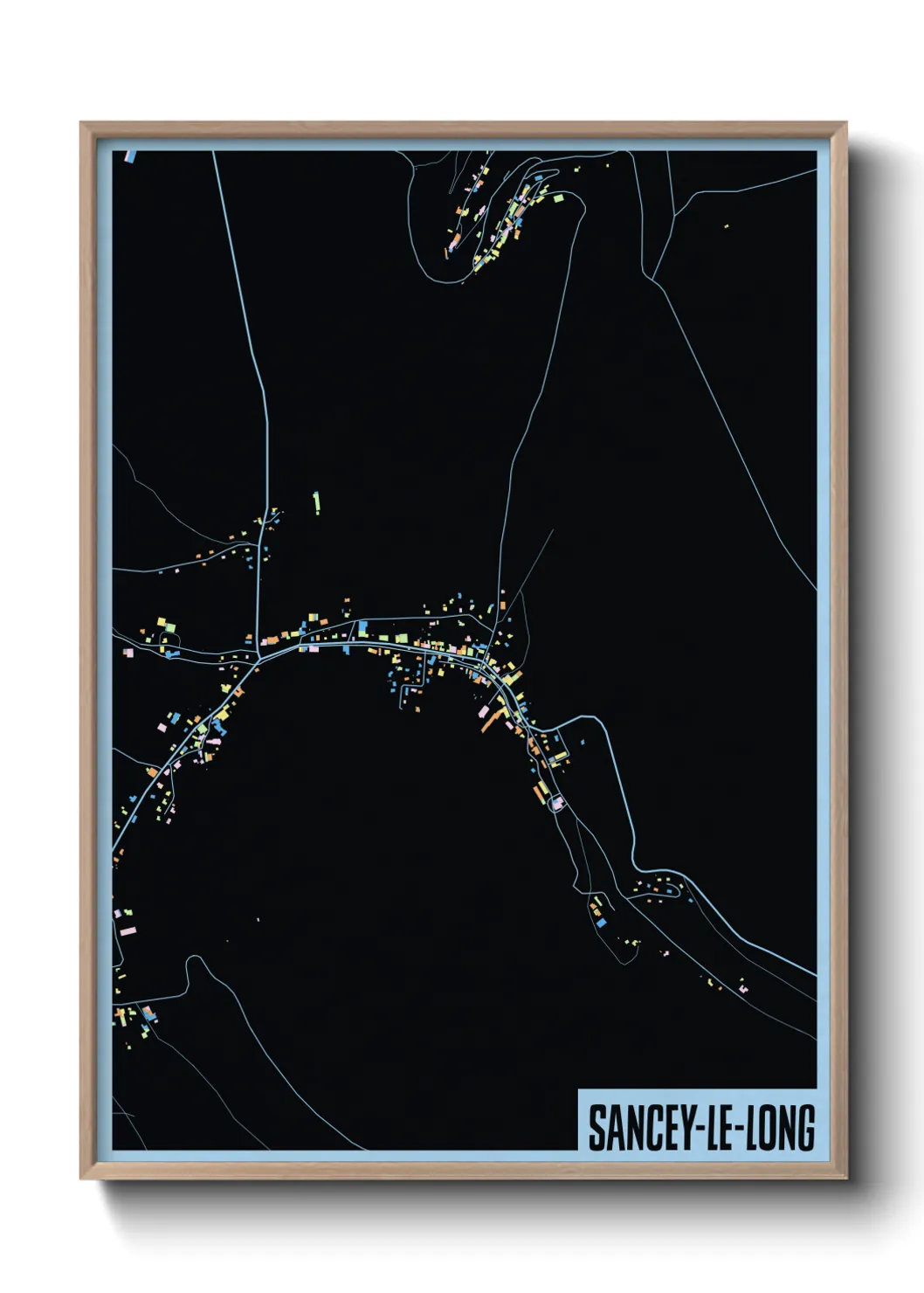 Une affiche de carte sur Sancey-le-Long