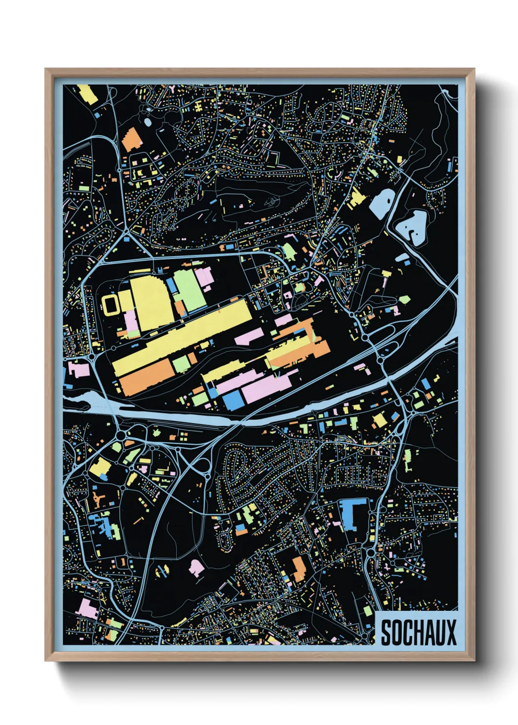 Une affiche de carte sur Sochaux