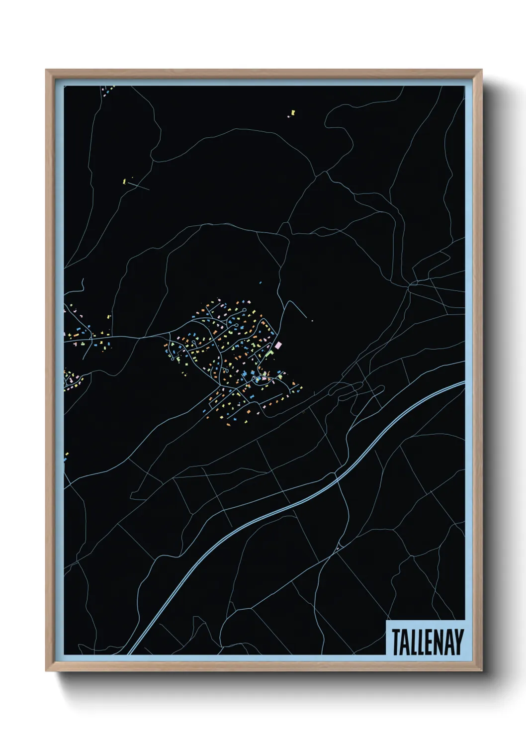 Une affiche de carte sur Tallenay