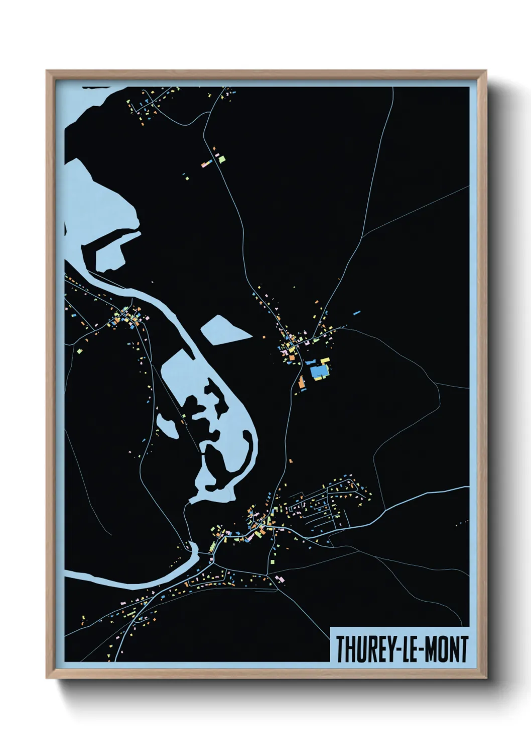 Une affiche de carte sur Thurey-le-Mont