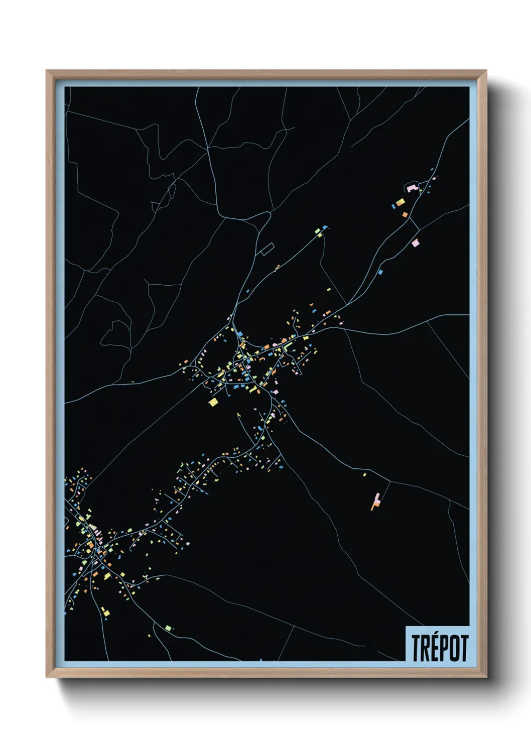 Une affiche de carte sur Trépot