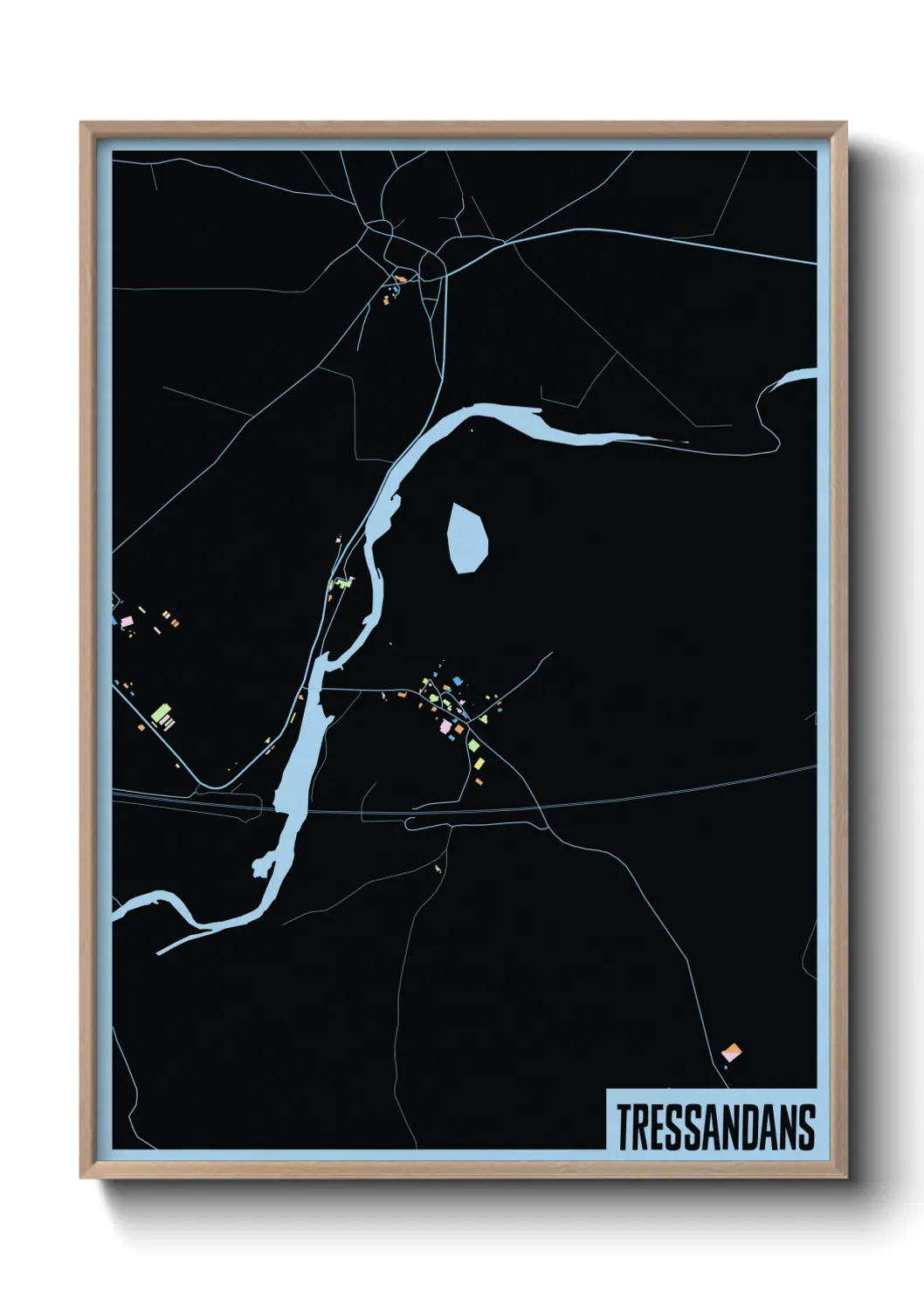 Une affiche de carte sur Tressandans