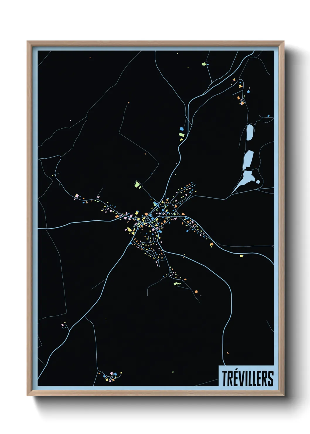 Une affiche de carte sur Trévillers