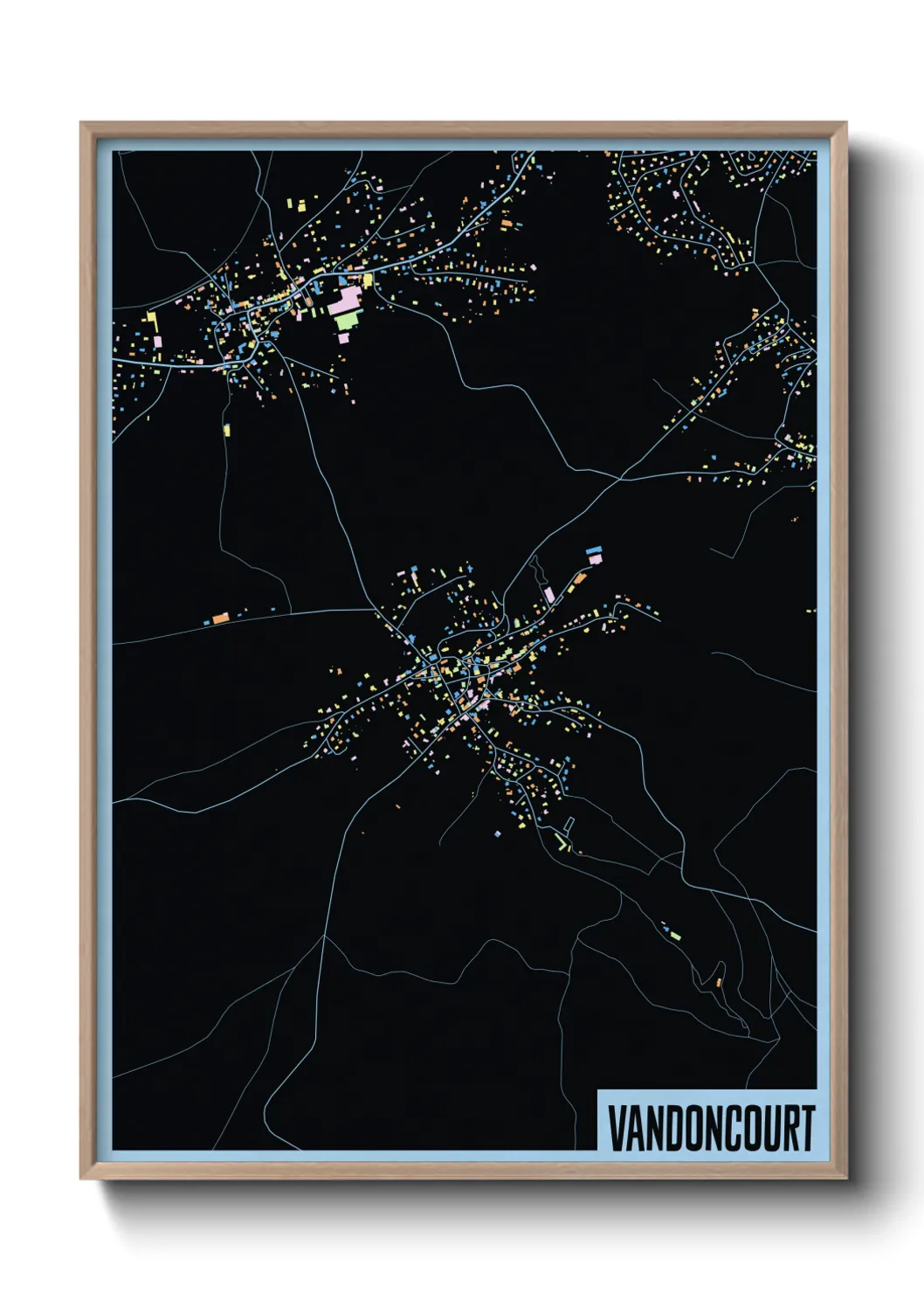 Une affiche de carte sur Vandoncourt