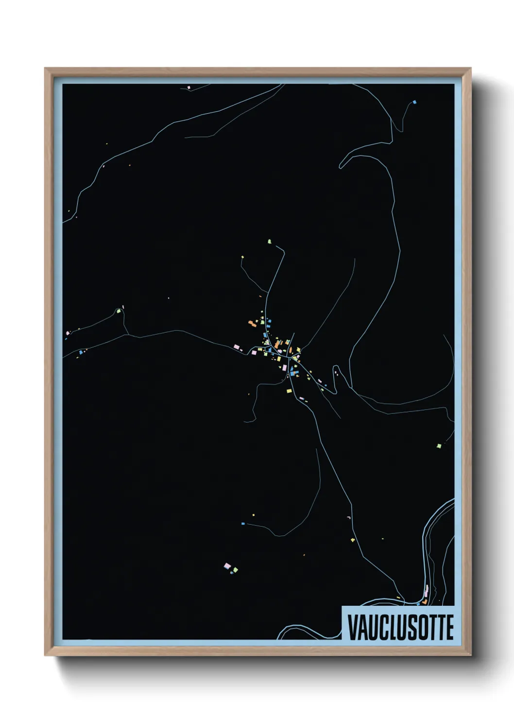 Une affiche de carte sur Vauclusotte