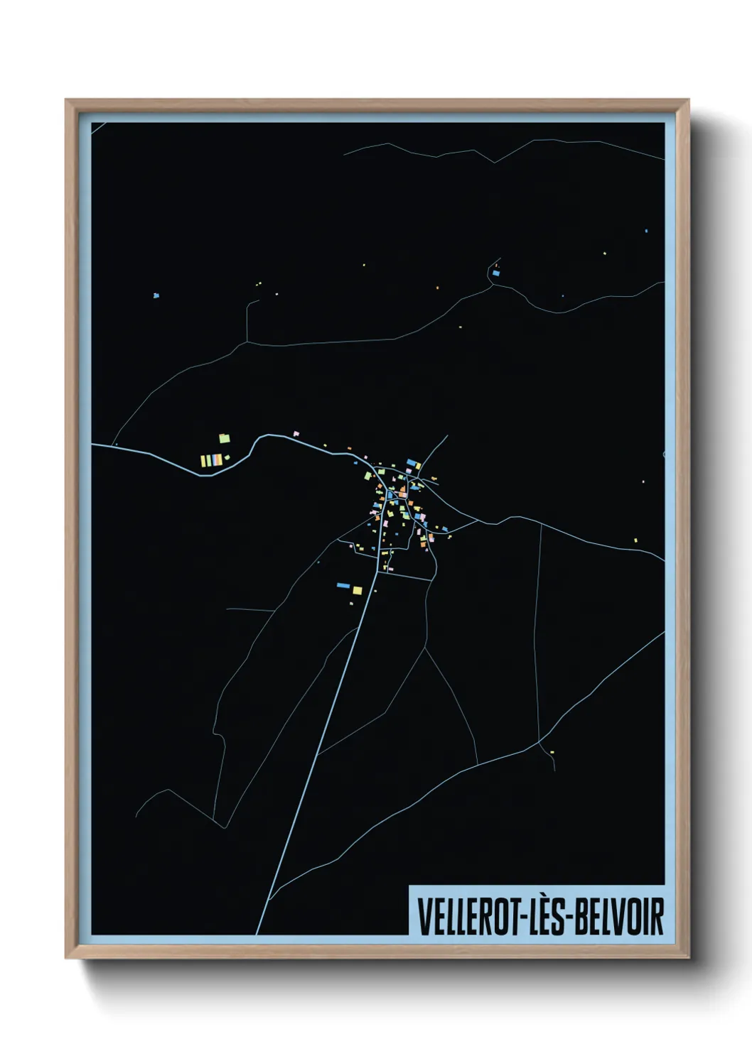 Une affiche de carte sur Vellerot-lès-Belvoir