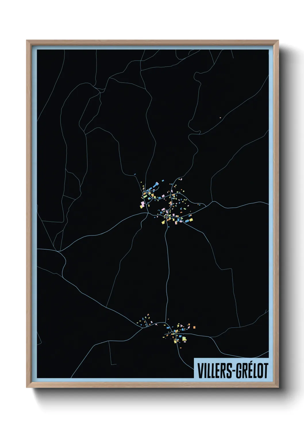 Une affiche de carte sur Villers-Grélot