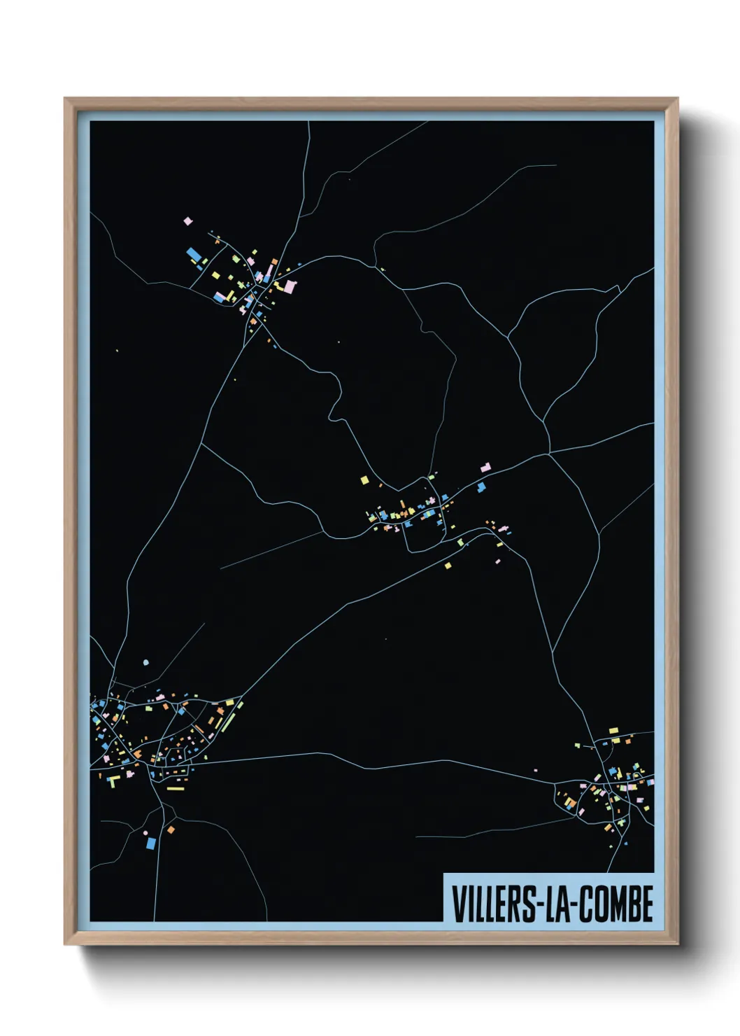 Une affiche de carte sur Villers-la-Combe