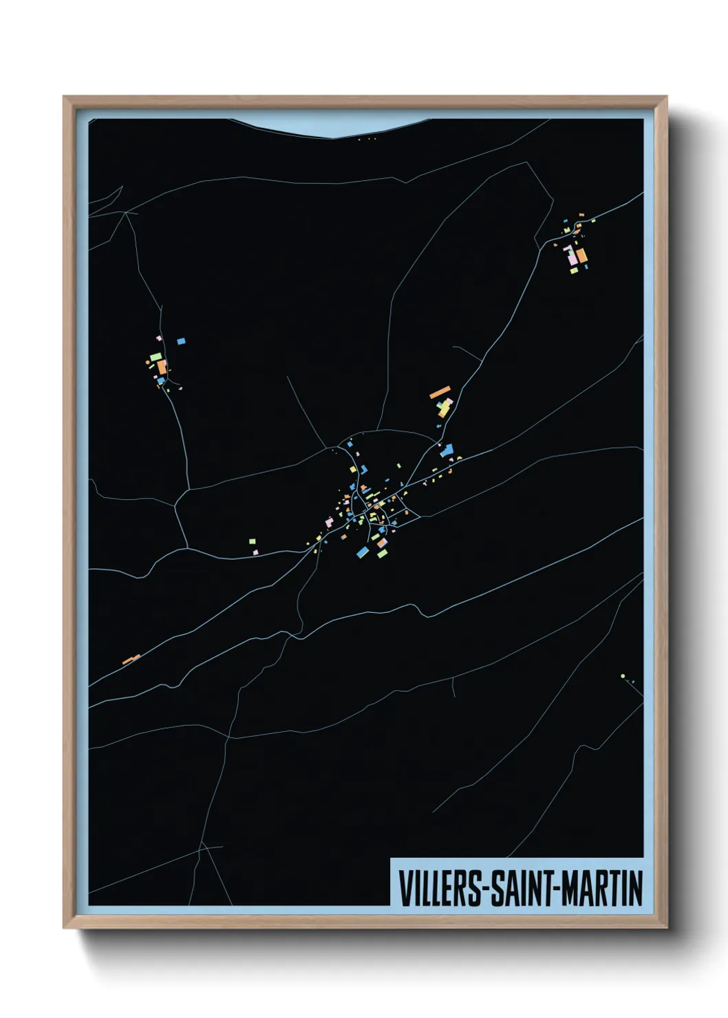 Une affiche de carte sur Villers-Saint-Martin