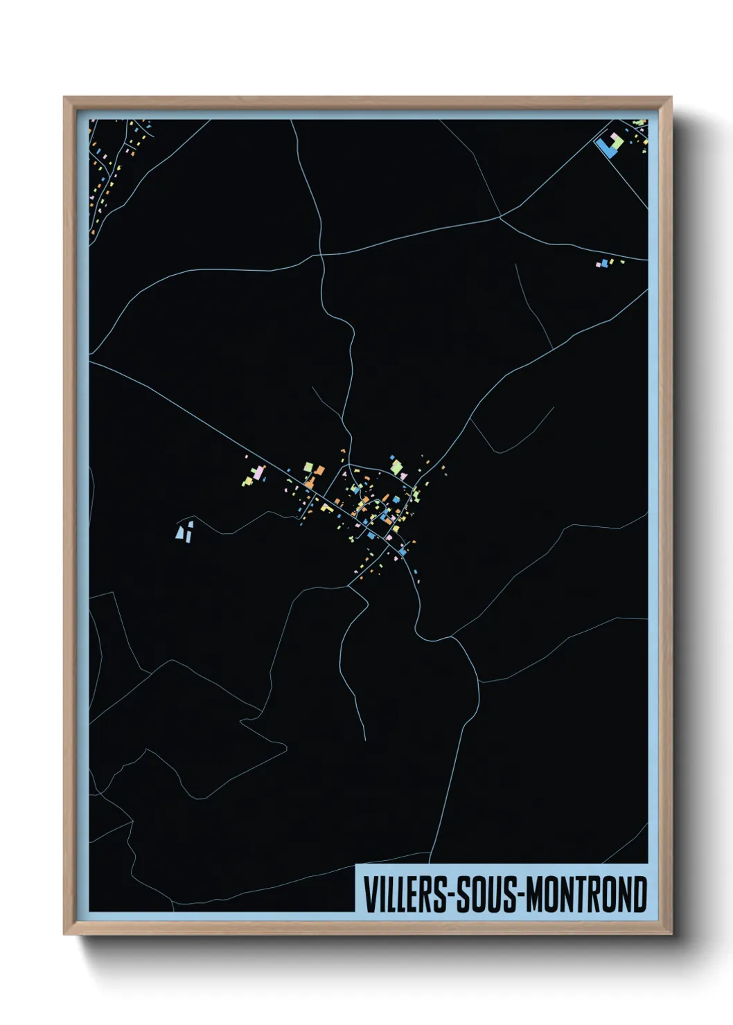 Une affiche de carte sur Villers-sous-Montrond