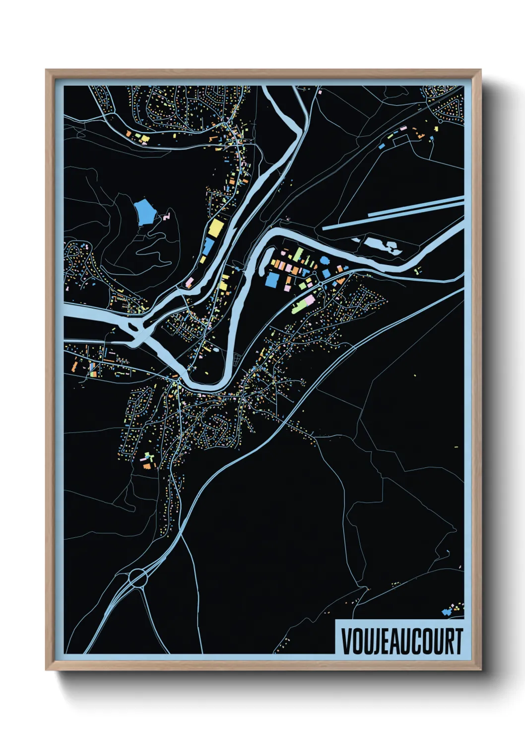 Un poster carteVoujeaucourt