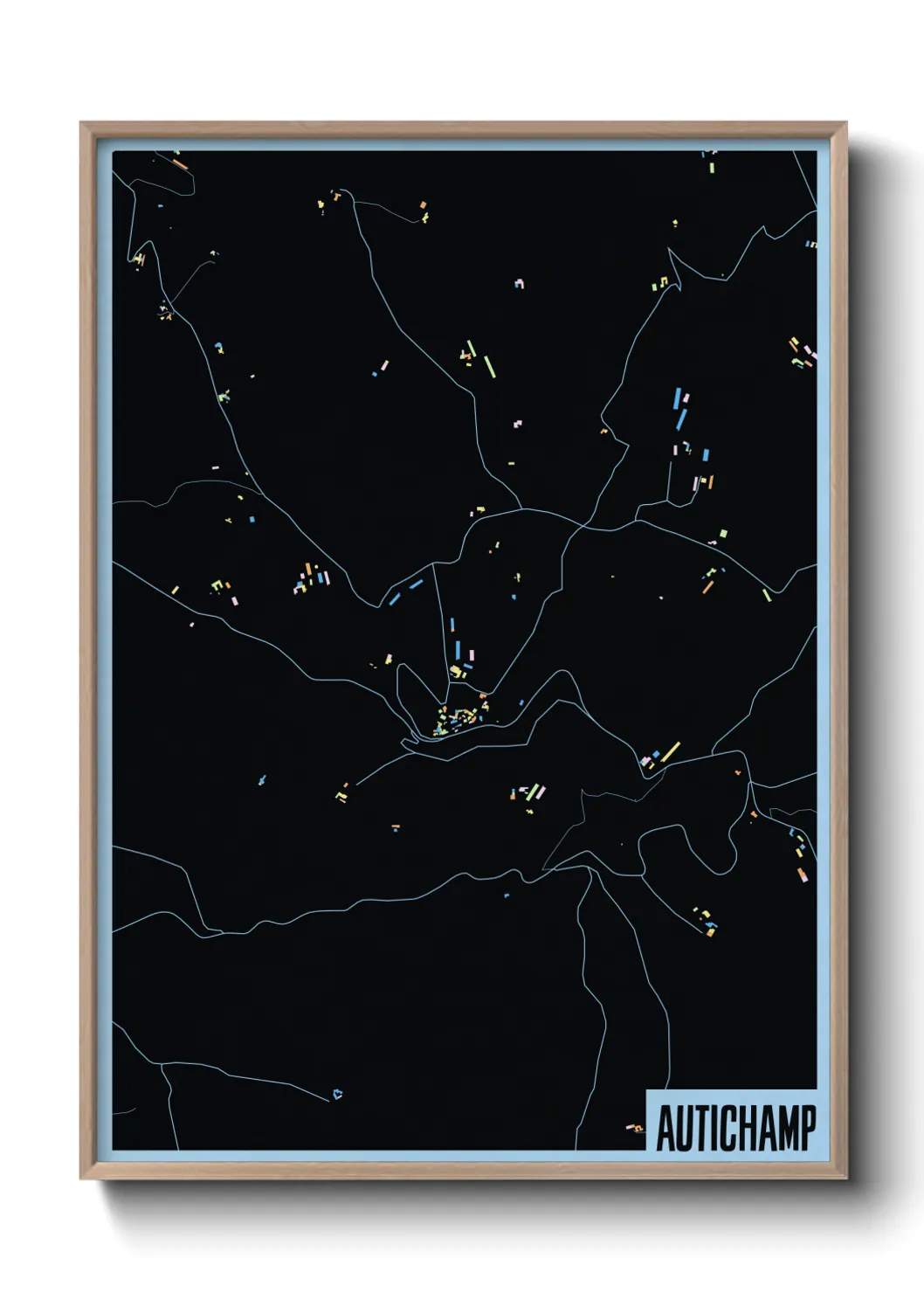 Une affiche de carte sur Autichamp