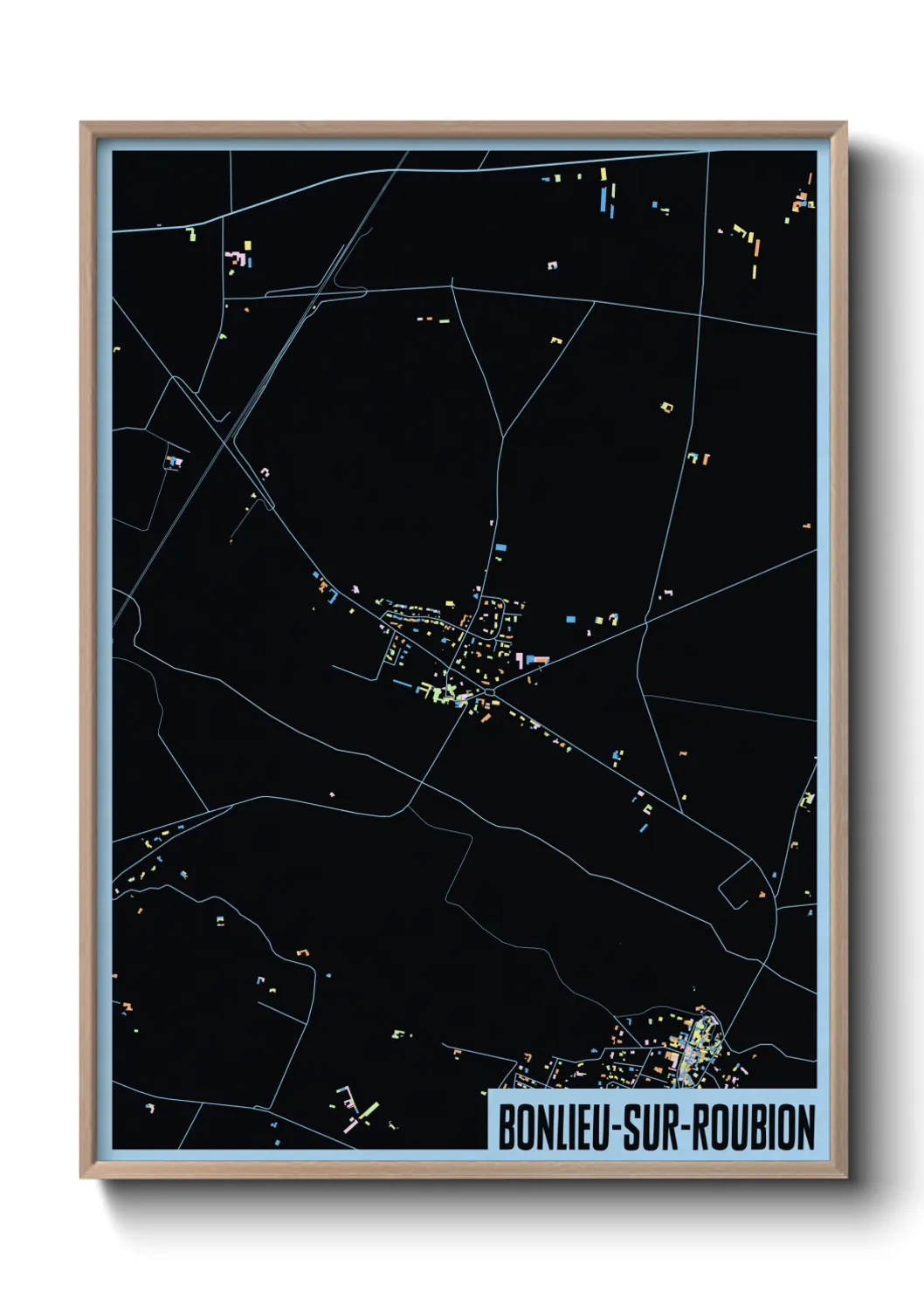 Une affiche de carte sur Bonlieu-sur-Roubion