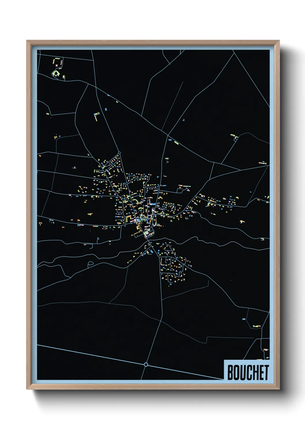 Une affiche de carte sur Bouchet