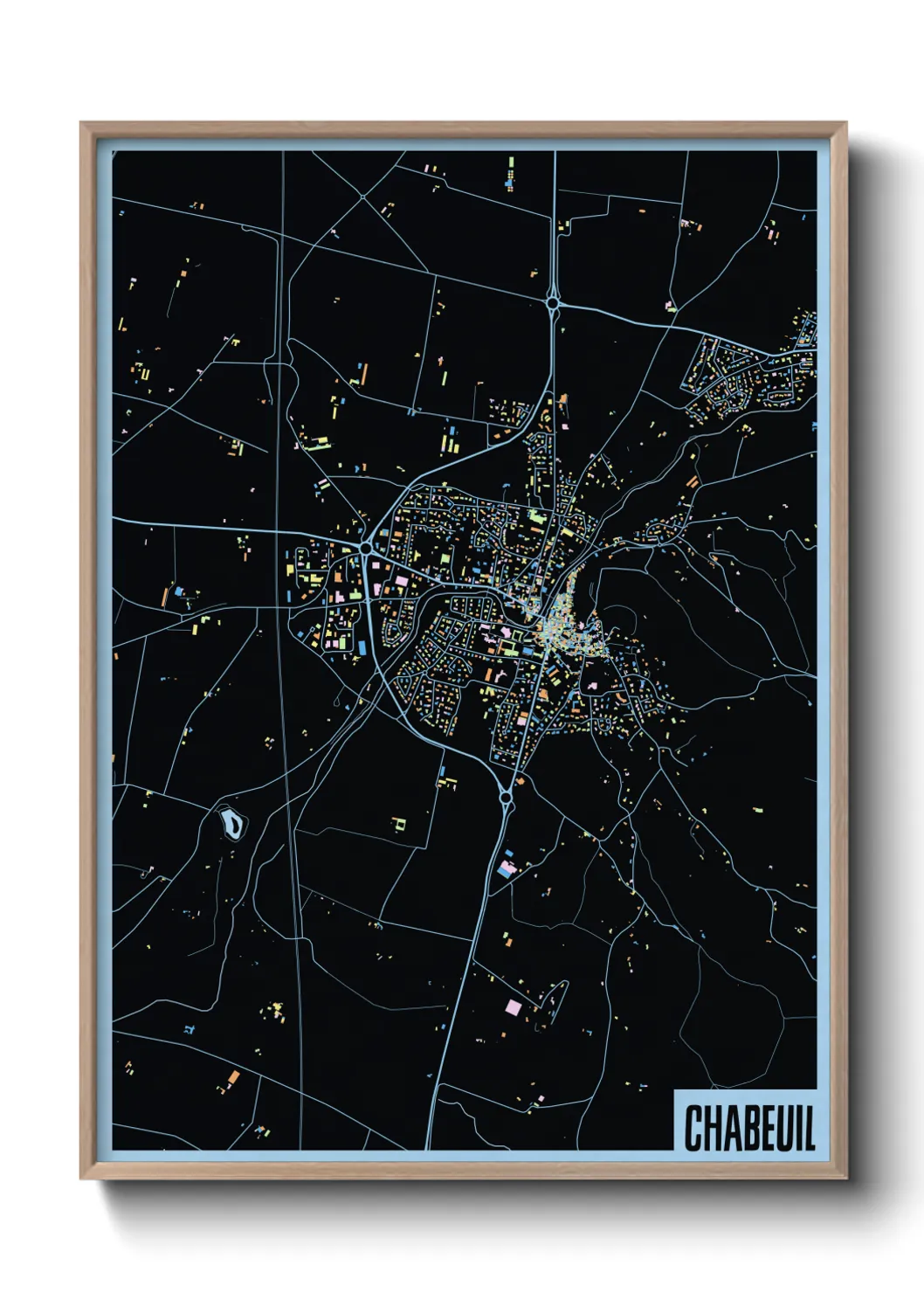 Une affiche de carte sur Chabeuil