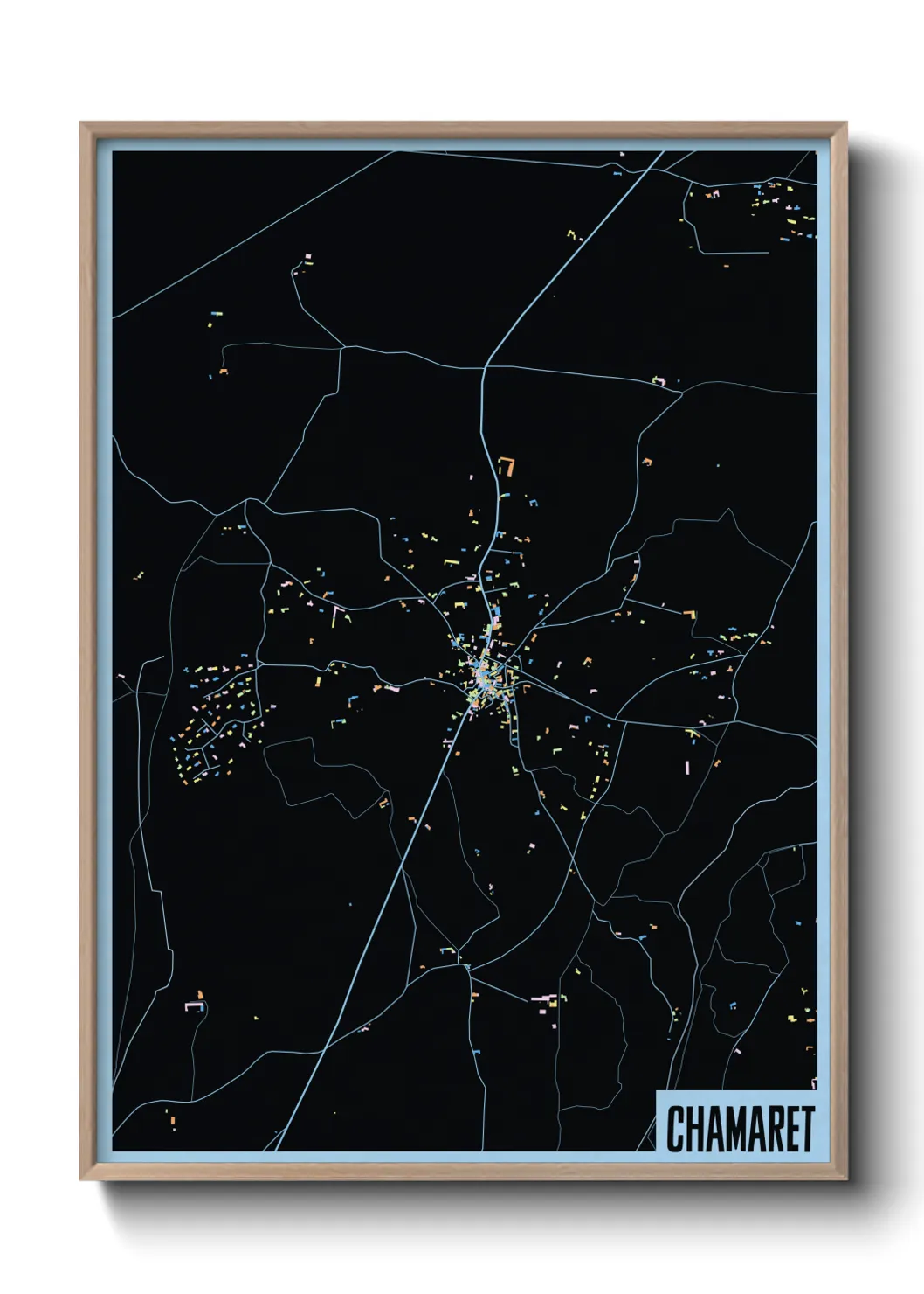 Une affiche de carte sur Chamaret
