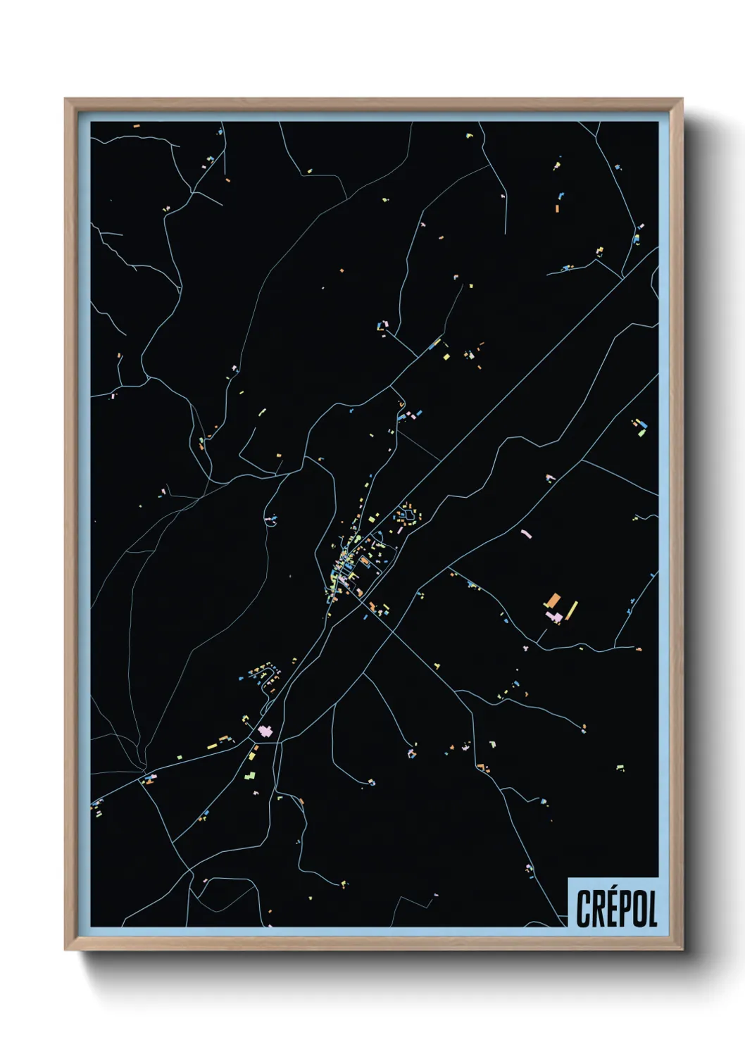 Une affiche de carte sur Crépol