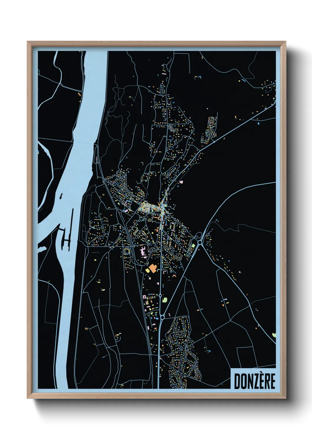 Une affiche de carte sur Donzère