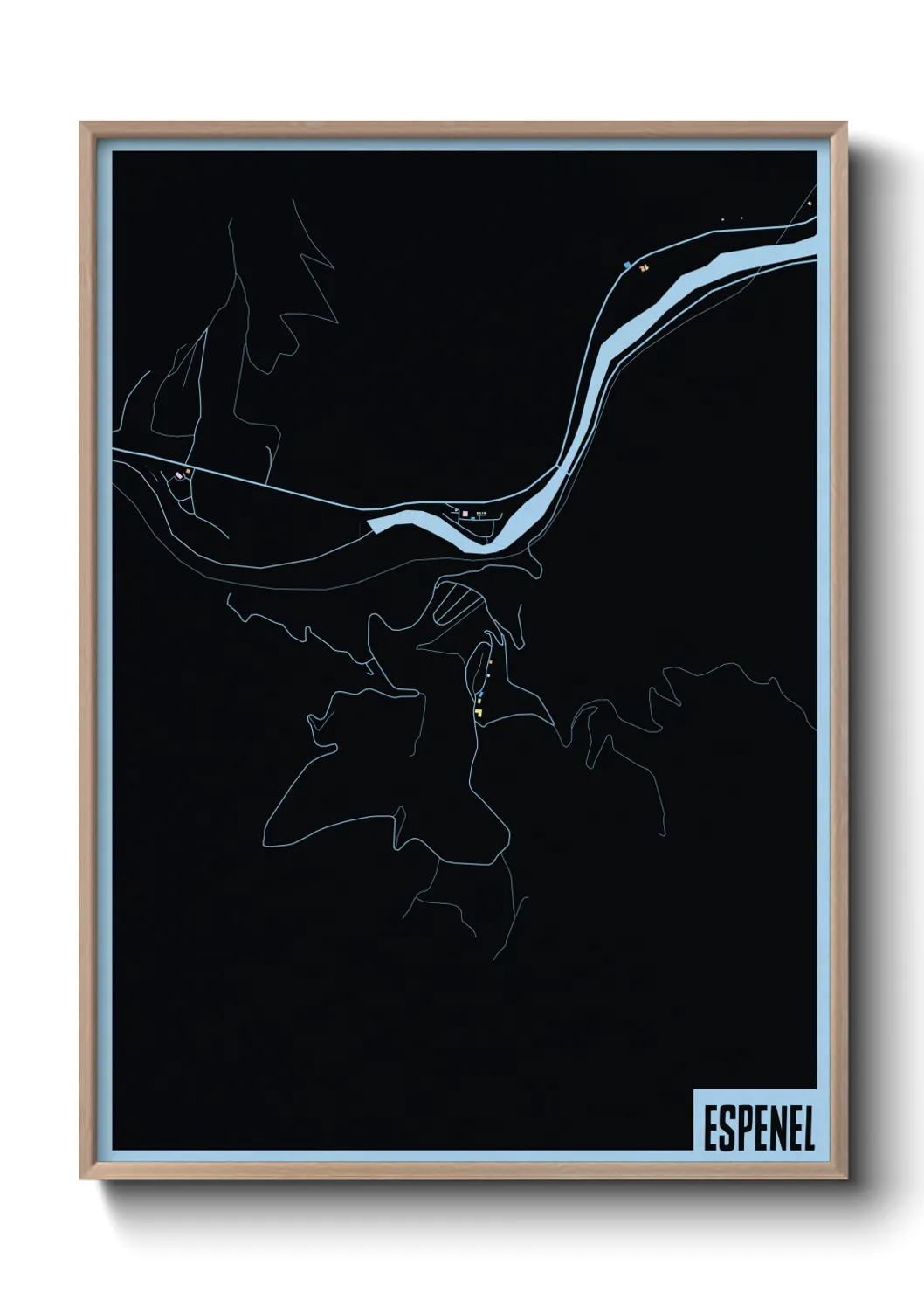 Une affiche de carte sur Espenel