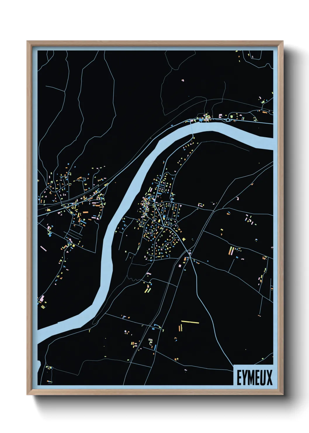 Une affiche de carte sur Eymeux