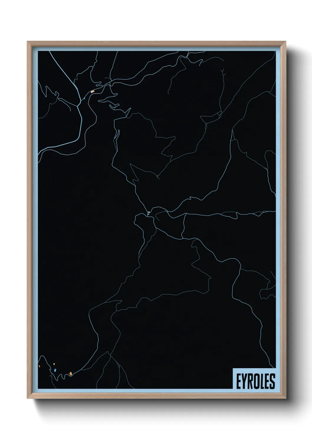 Une affiche de carte sur Eyroles