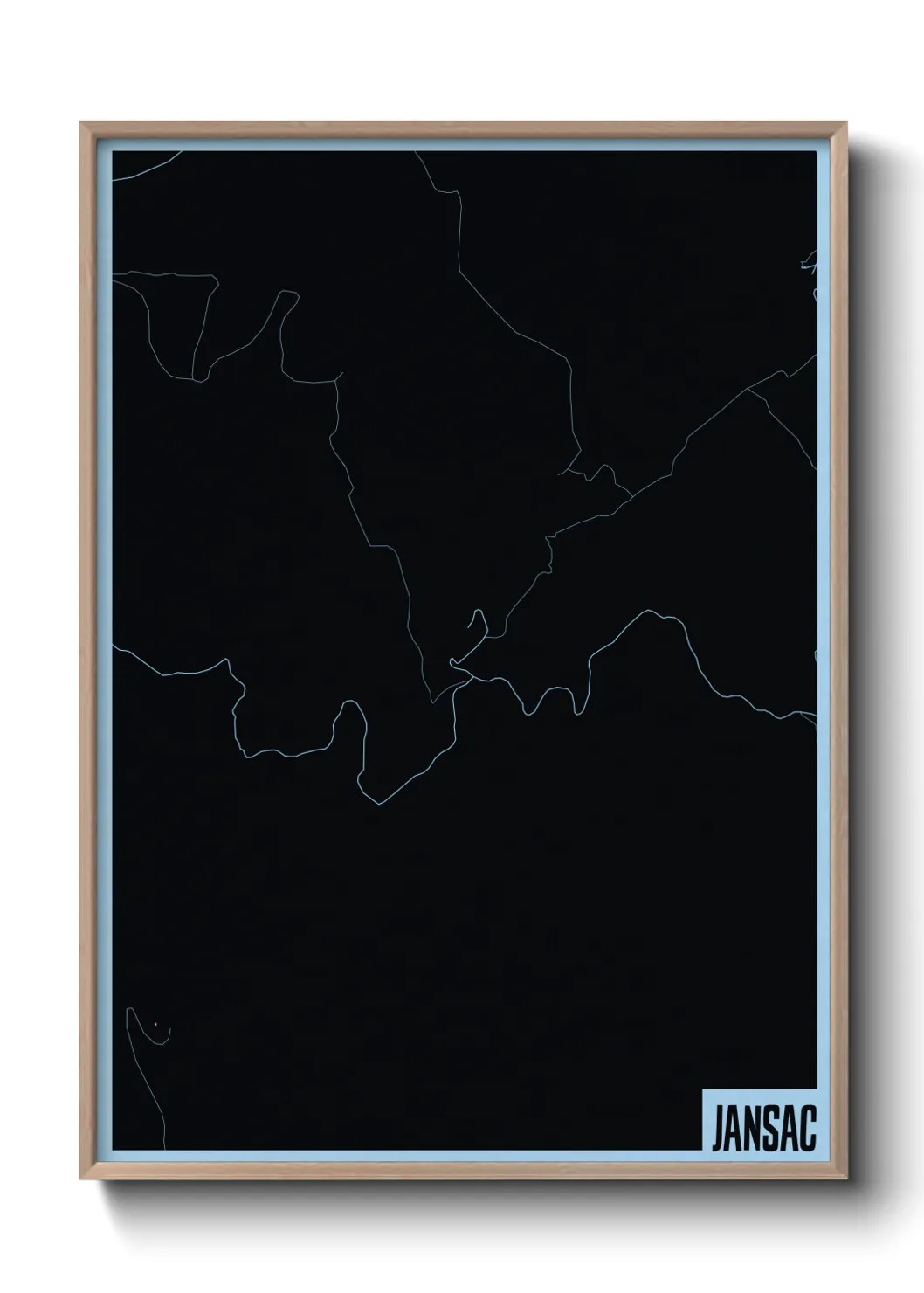 Une affiche de carte sur Jansac