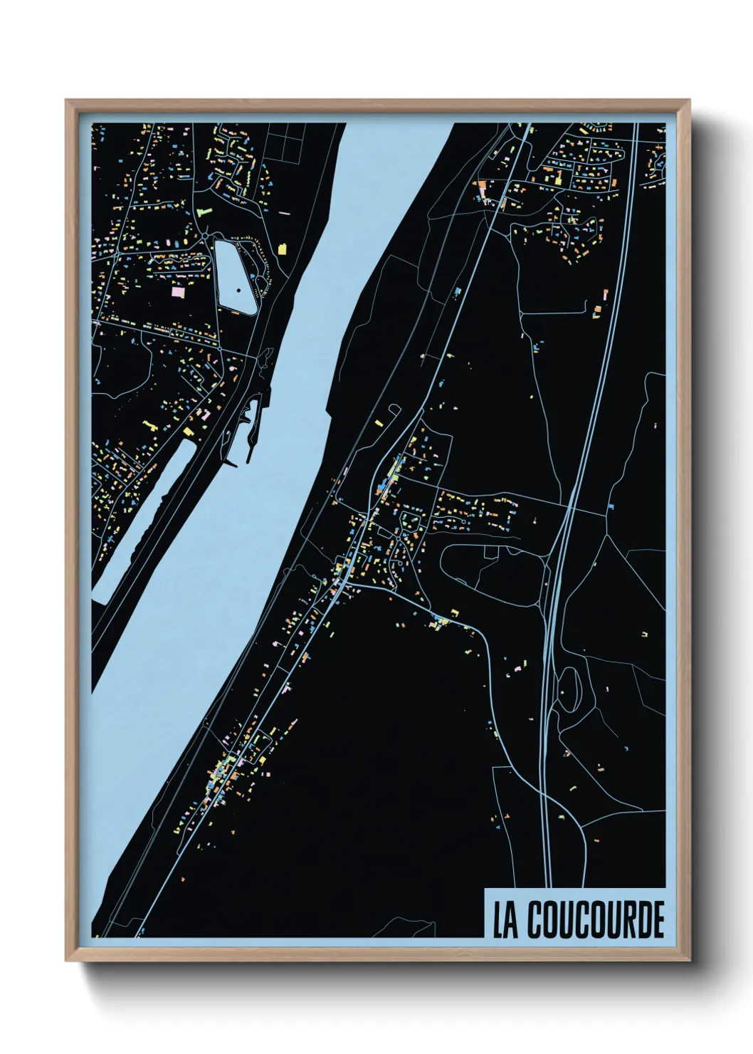 Une affiche de carte sur La Coucourde