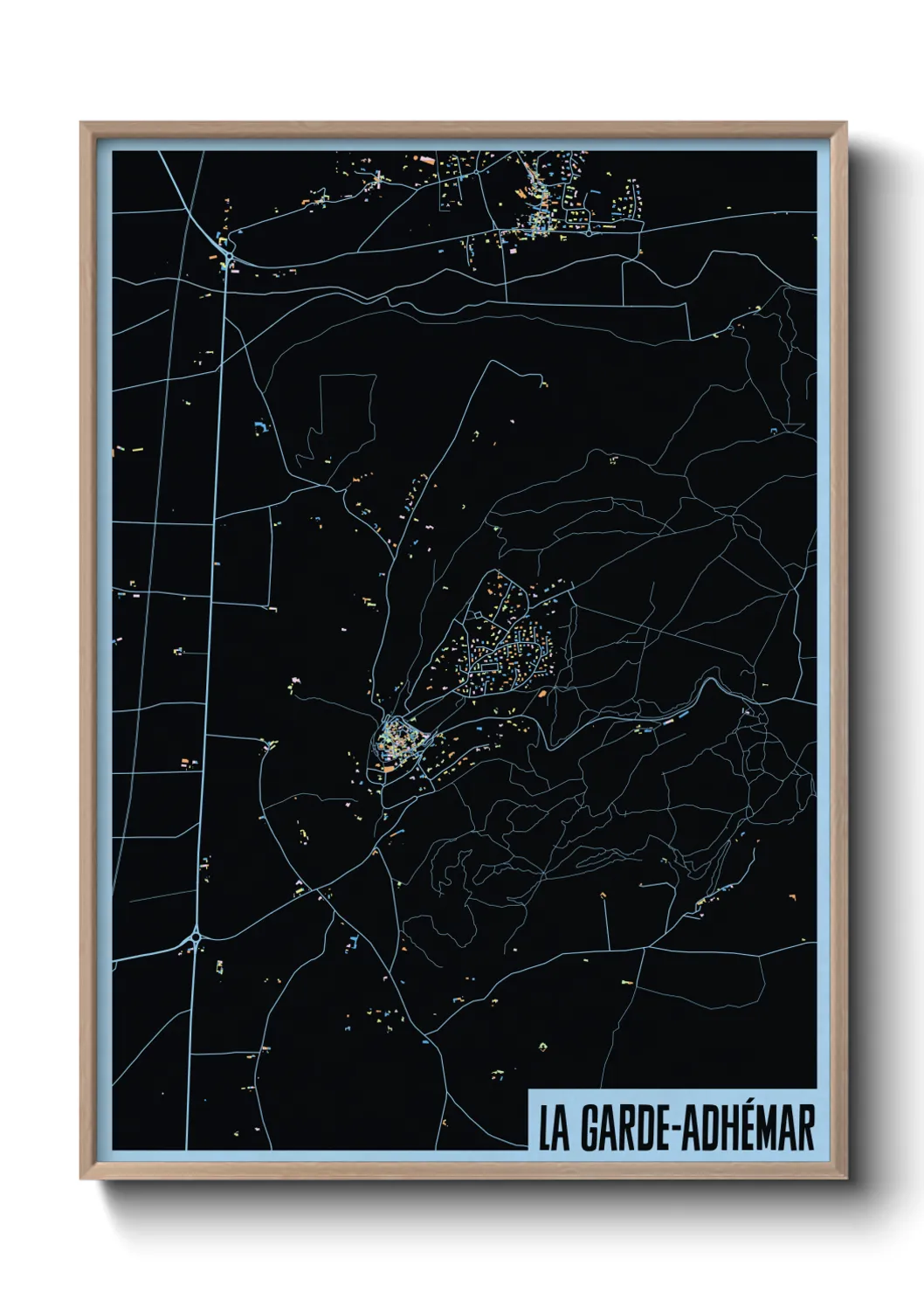 Une affiche de carte sur La Garde-Adhémar