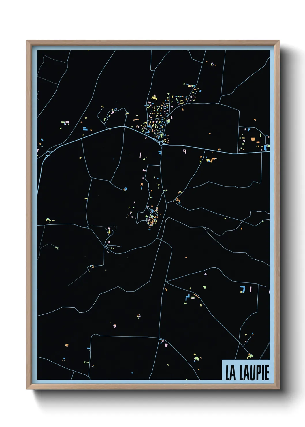 Une affiche de carte sur La Laupie