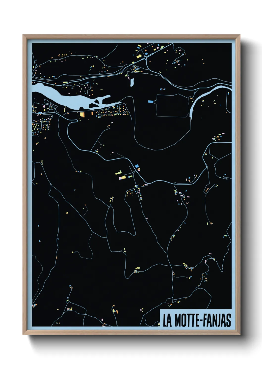 Une affiche de carte sur La Motte-Fanjas