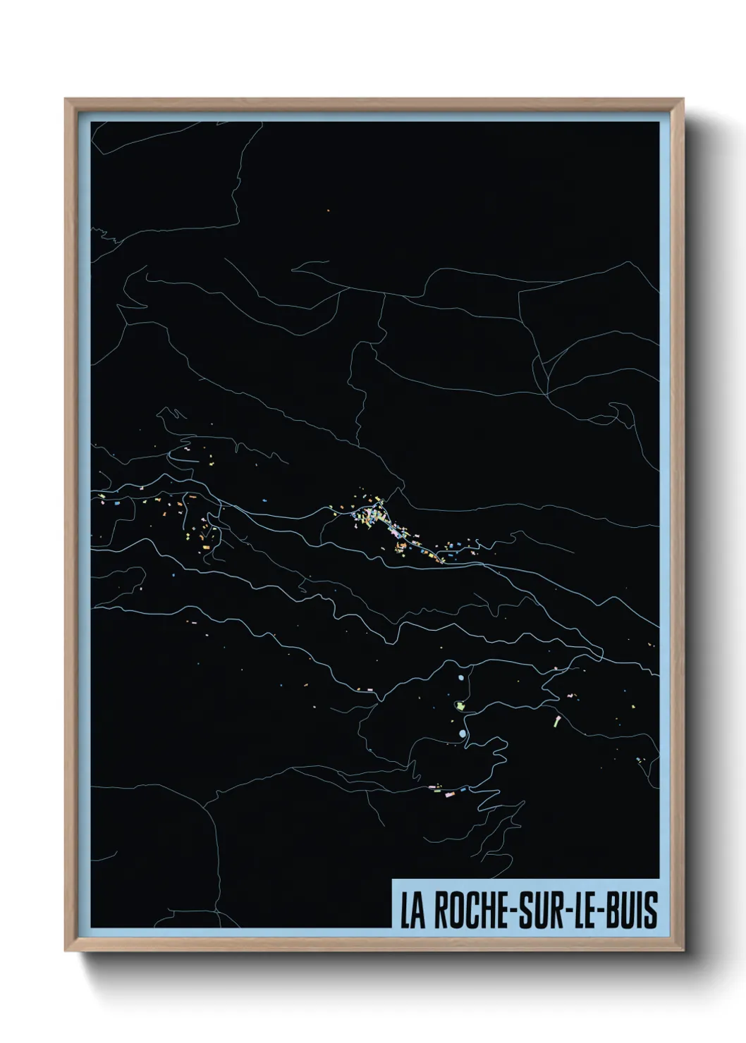 Une affiche de carte sur La Roche-sur-le-Buis