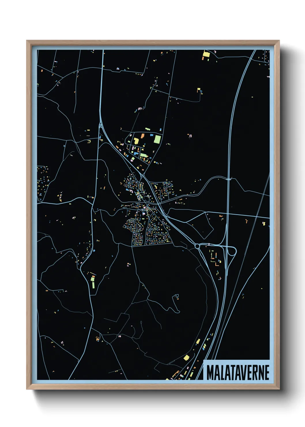 Une affiche de carte sur Malataverne