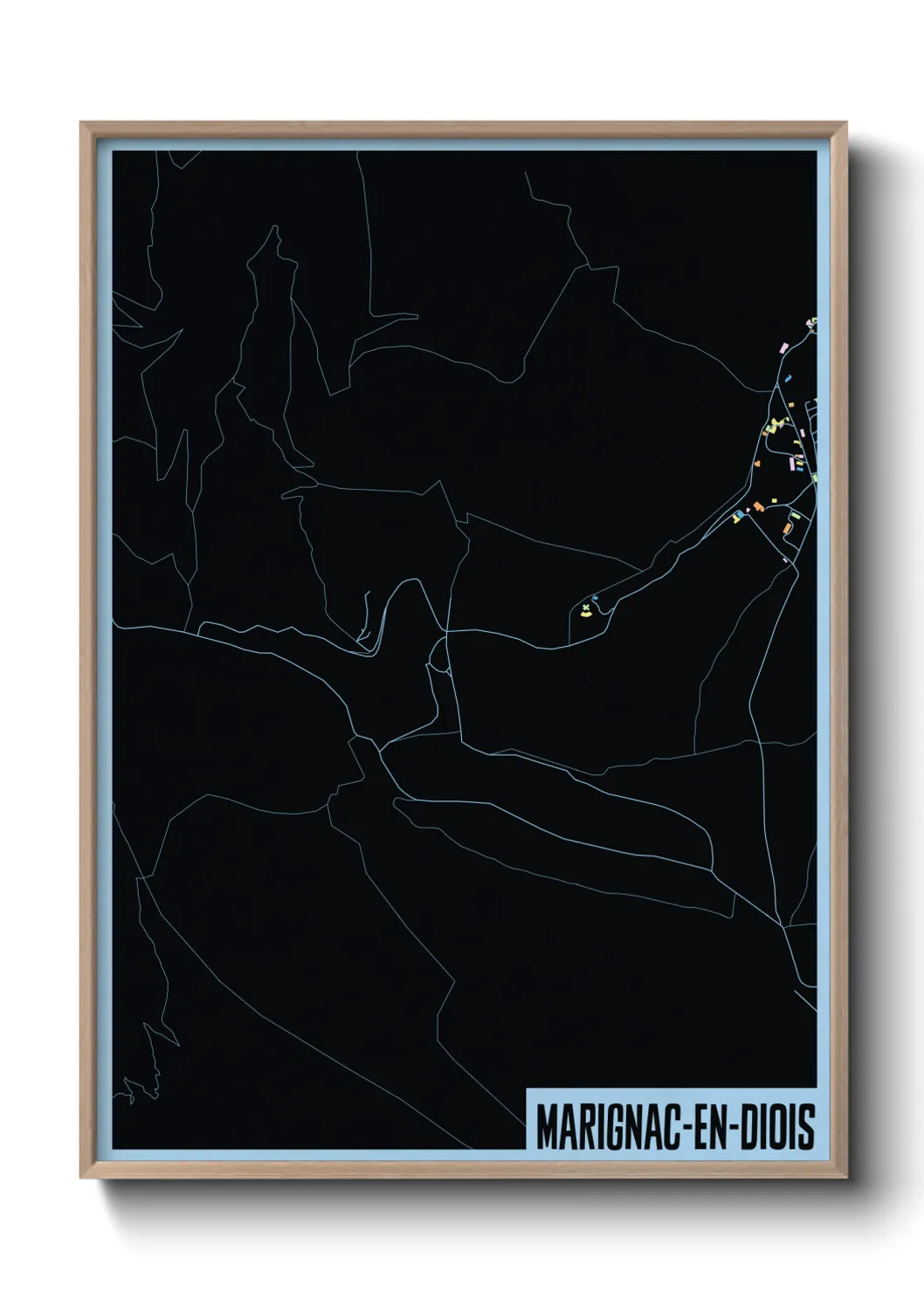 Une affiche de carte sur Marignac-en-Diois