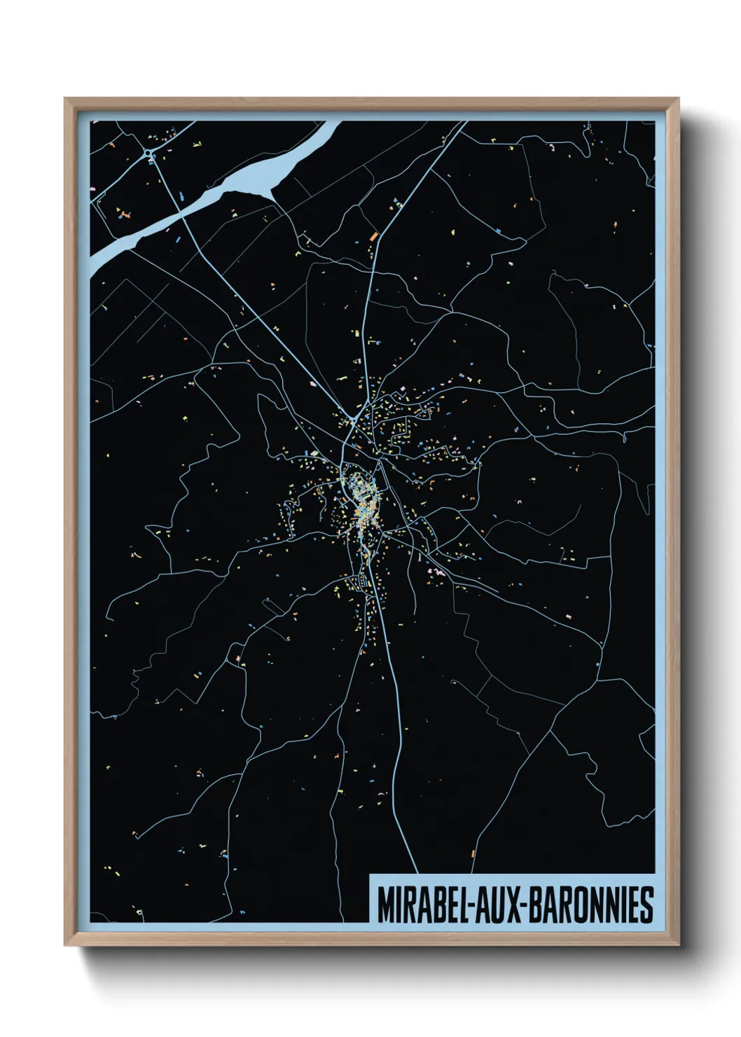 Une affiche de carte sur Mirabel-aux-Baronnies