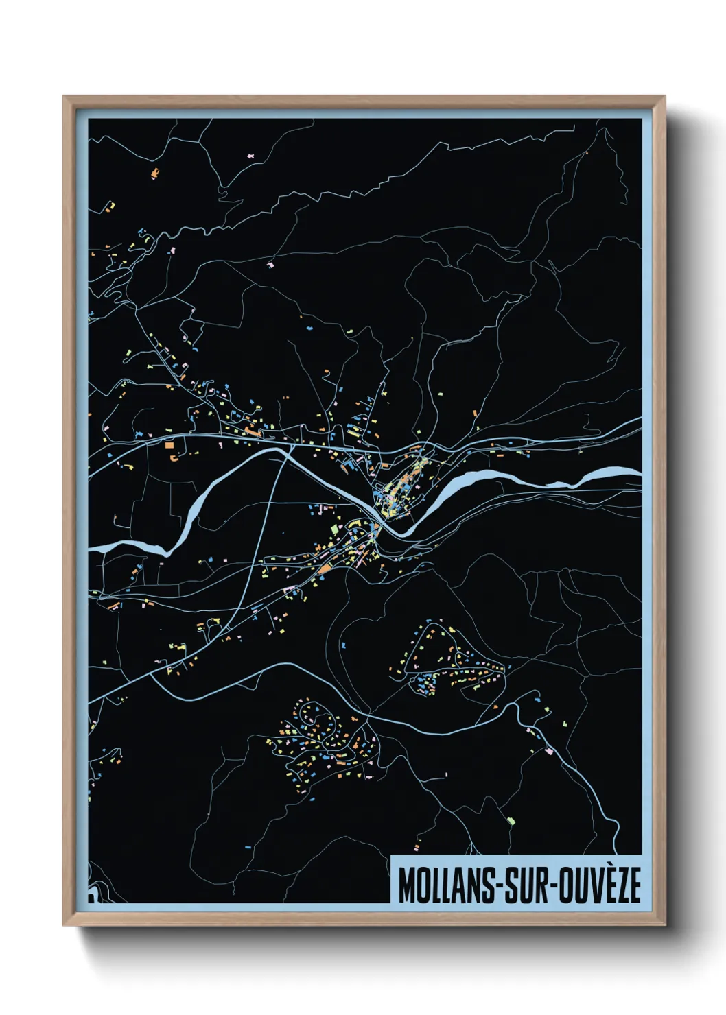 Une affiche de carte sur Mollans-sur-Ouvèze