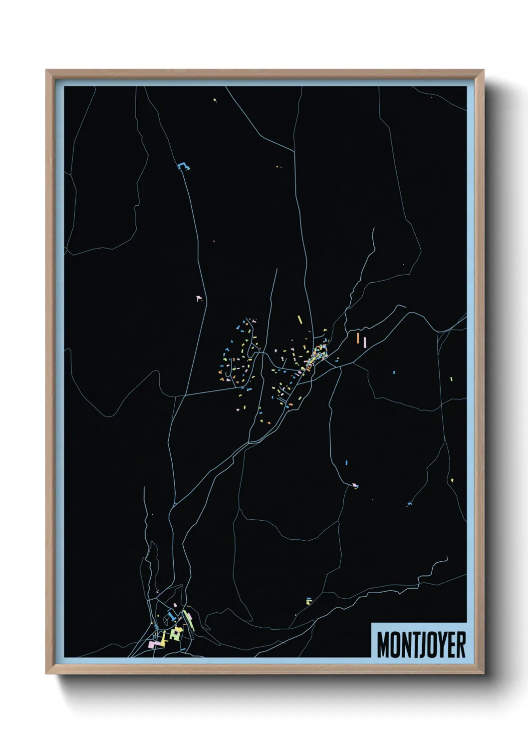 Une affiche de carte sur Montjoyer