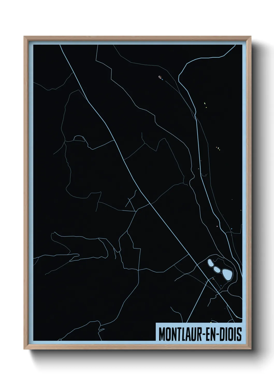 Une affiche de carte sur Montlaur-en-Diois