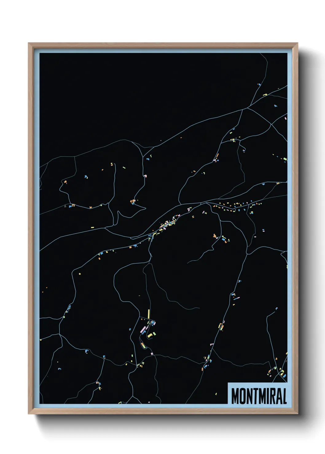 Une affiche de carte sur Montmiral