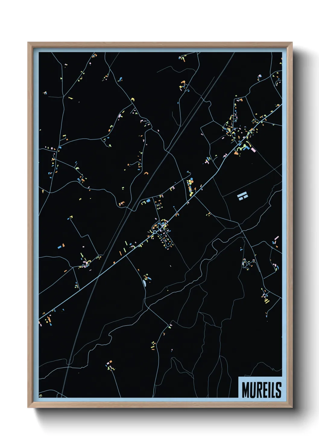 Une affiche de carte sur Mureils