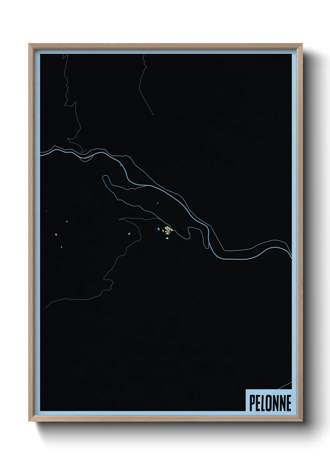 Une affiche de carte sur Pelonne