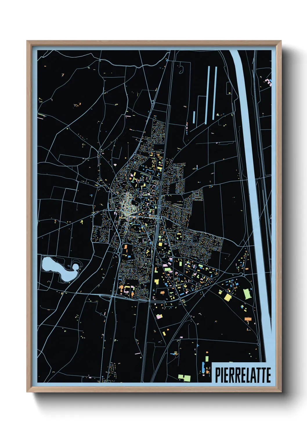 Une affiche de carte sur Pierrelatte