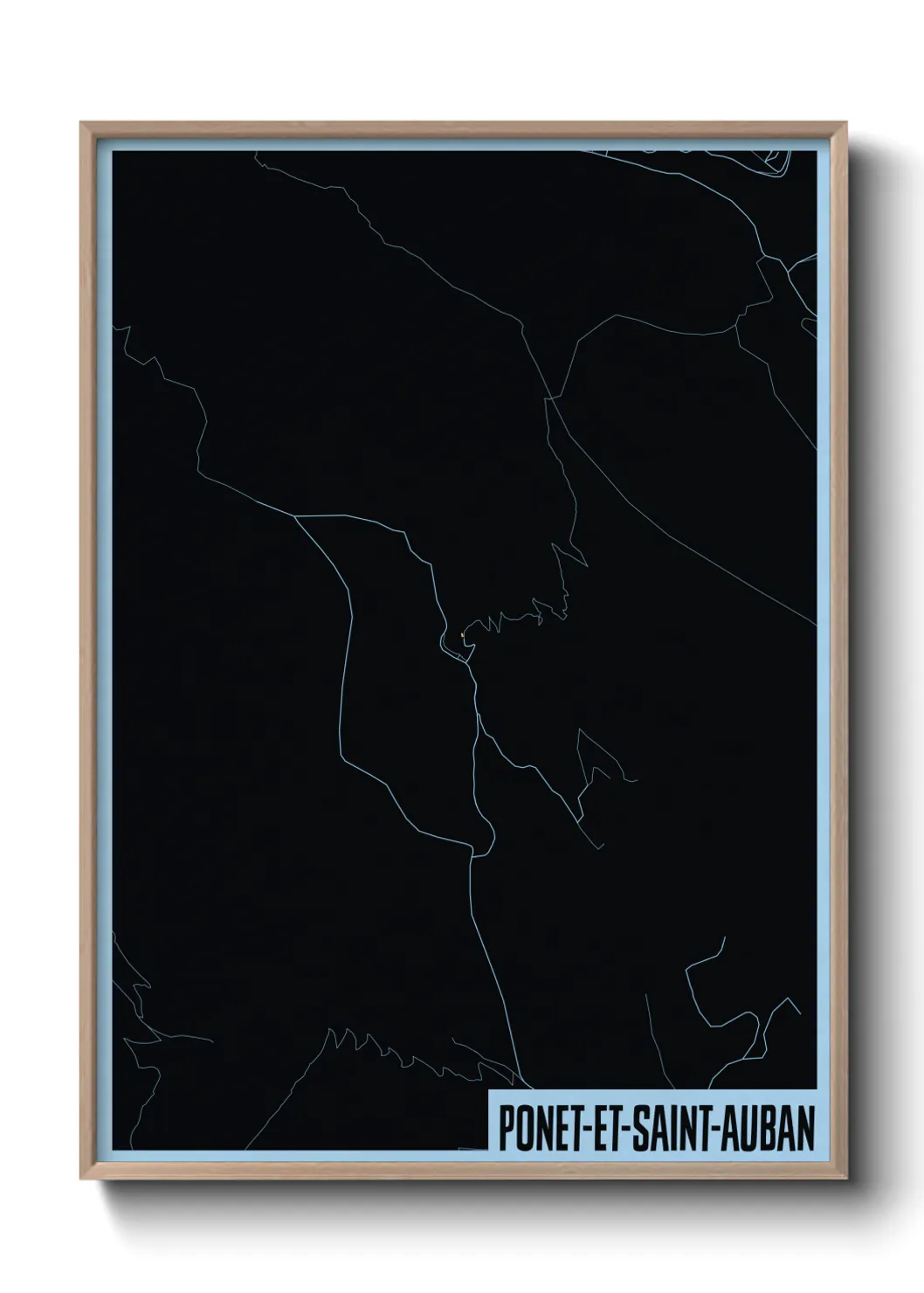 Une affiche de carte sur Ponet-et-Saint-Auban