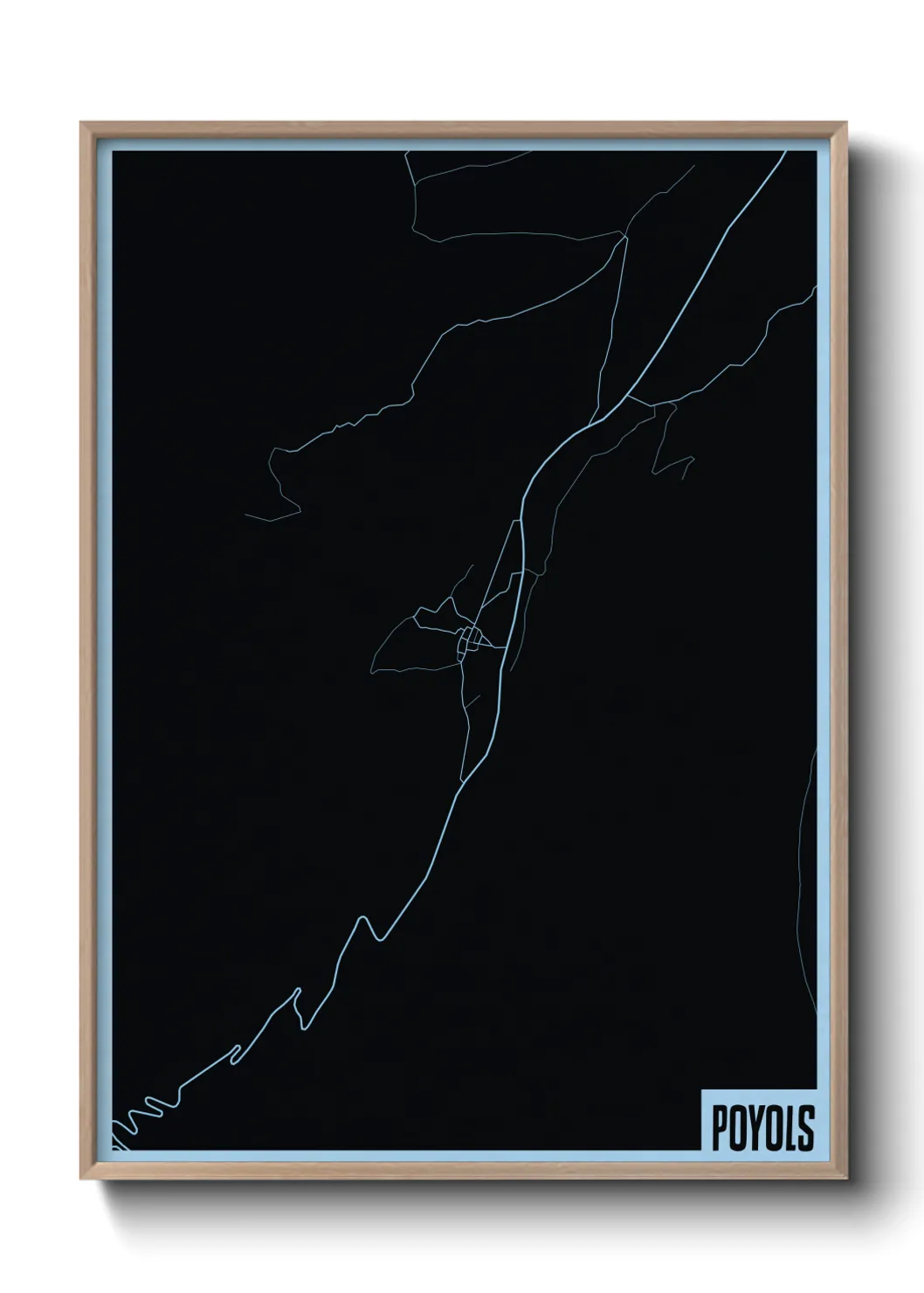 Une affiche de carte sur Poyols